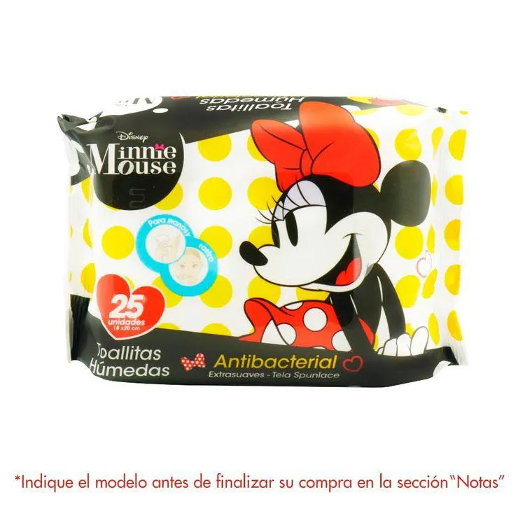 Toallitas Húmedas Minnie Tuinies Paquete 25 unid Surtido