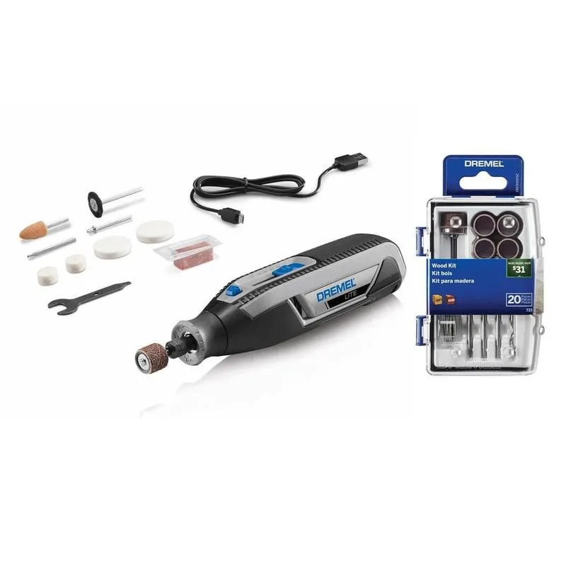 Multipropósito Inalámbrica 4V + Set De Madera Dremel