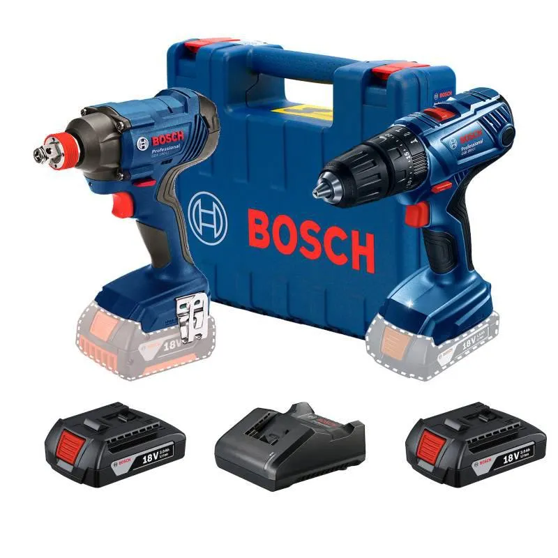 Taladro Atornillador Percutor Bosch GSB 180-LI + Llave de impacto 18V Bosch GDX 180-LI