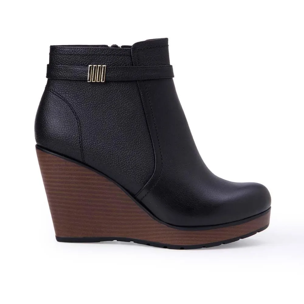 Botín Jodhpur Casual LINDA-2514 Negro Viale Cuero