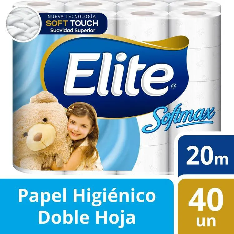 Papel Higiénico Doble Hoja Elite Soft Max 40un.