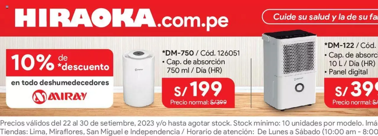 Catalogo de Catálogo Hiraoka 22 de setiembre al 30 de setiembre 2023 - Pag 1