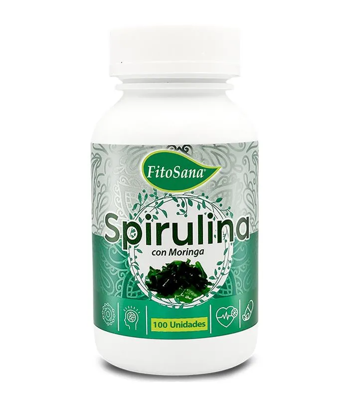 Frasco Spirulina con Moringa – 100unid