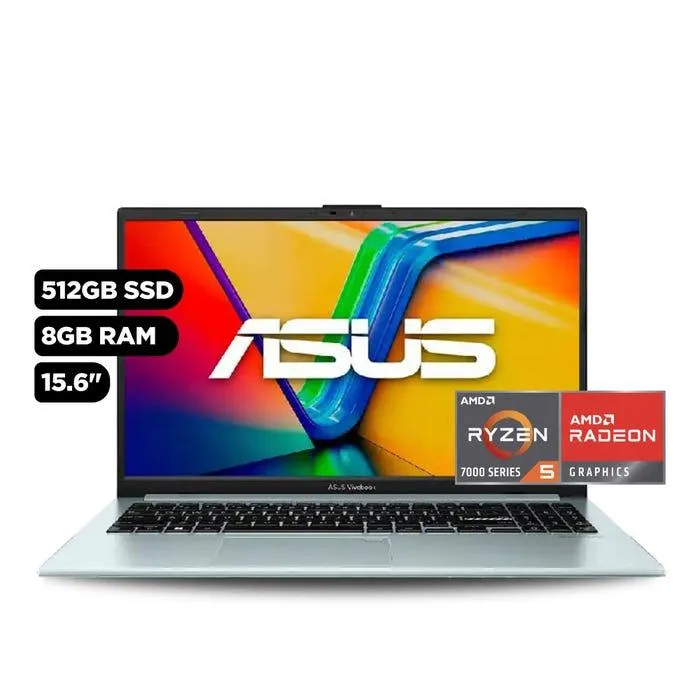 Laptop Asus Vivobook Go 15 15.6" Windows 11 AMD Ryzen 5 Serie 7000 8GB 512GB SSD E1504FA-NJ404W