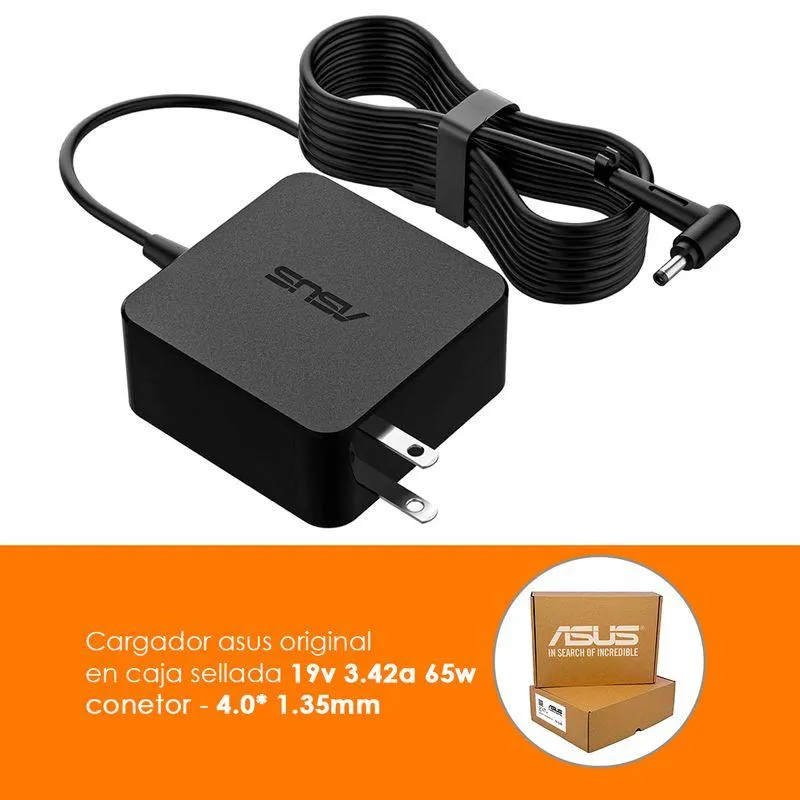 Cargador Asus 19v 3-42a 65w NUEVO - ORIGINAL