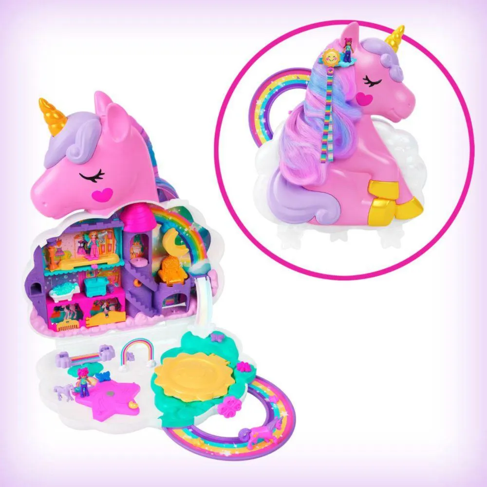Set De Juego Polly Pocket Unicornio Arcoíris