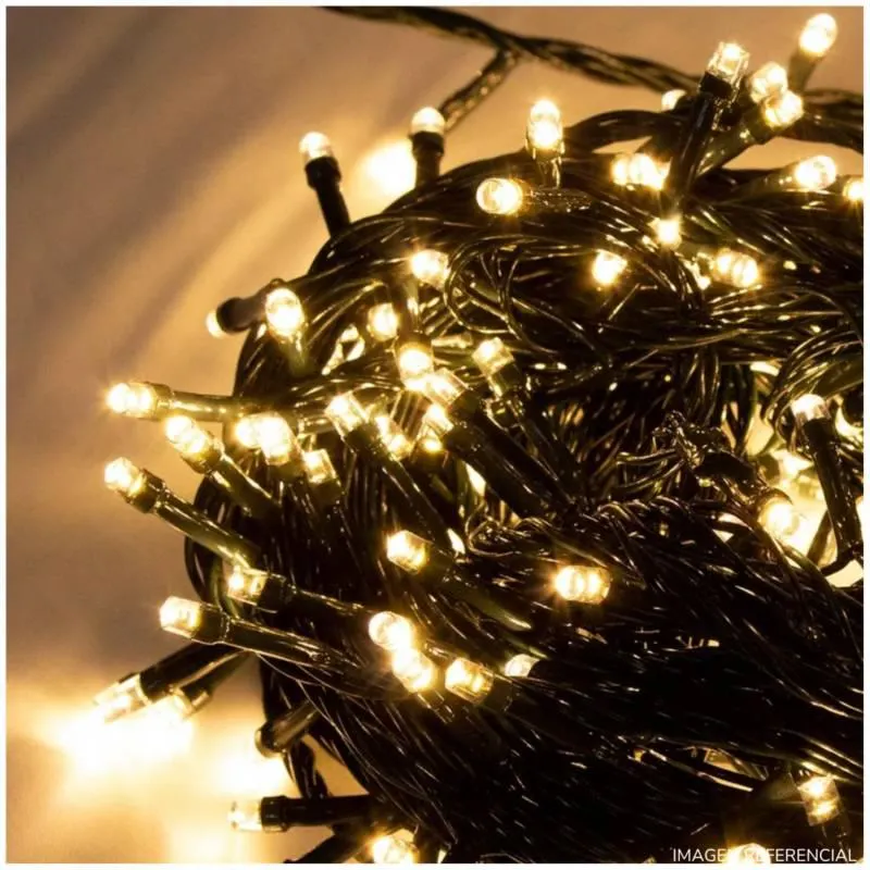 Tira de 200 Luces LED Navideñas Cálidas