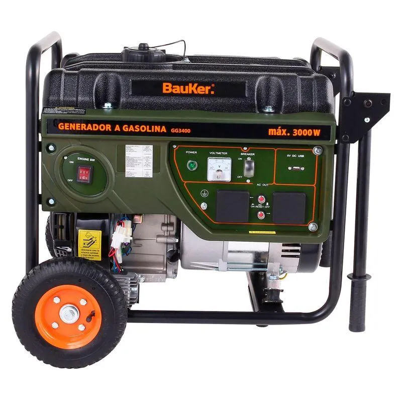 Generador a Gasolina 3300W Bauker