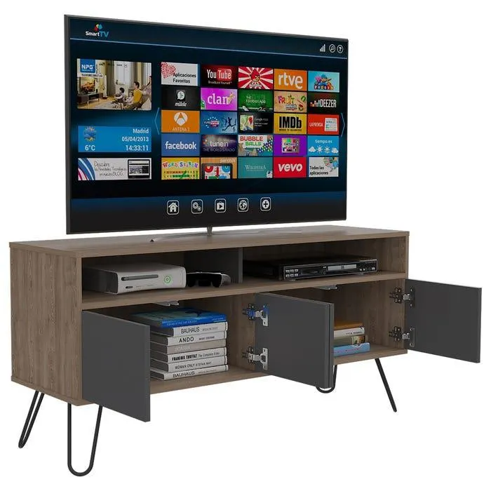 Rack TV 55" TuHome Vassel Miel y Plomo