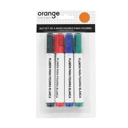 Set de 4 marcadores para pizarra Orange