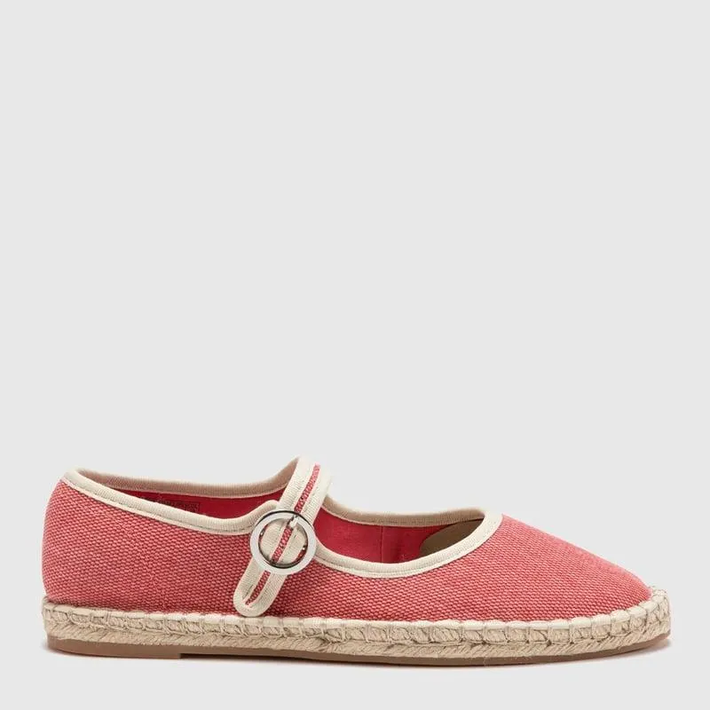 Zapato Ballerina Mujer Basement Alispad Rojo