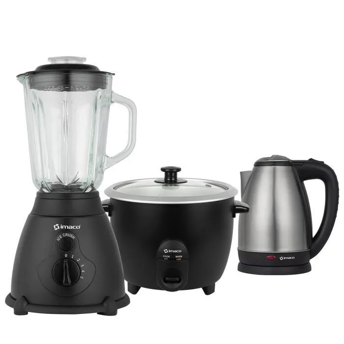 Combo Imaco Licuadora BLS509N + Olla Arrocera RC15N + Hervidor KE1801