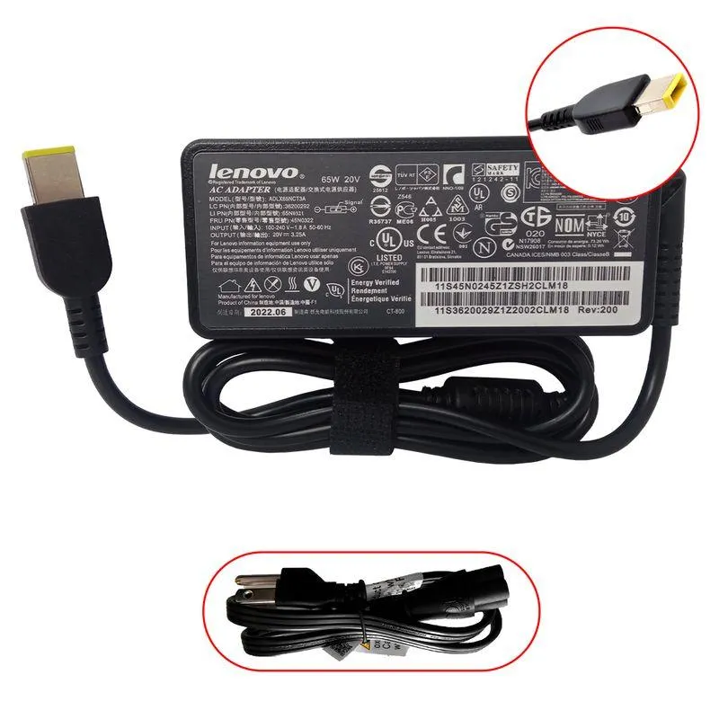 CARGADOR LENOVO PUNTA USB - 20V - 325A - 65W