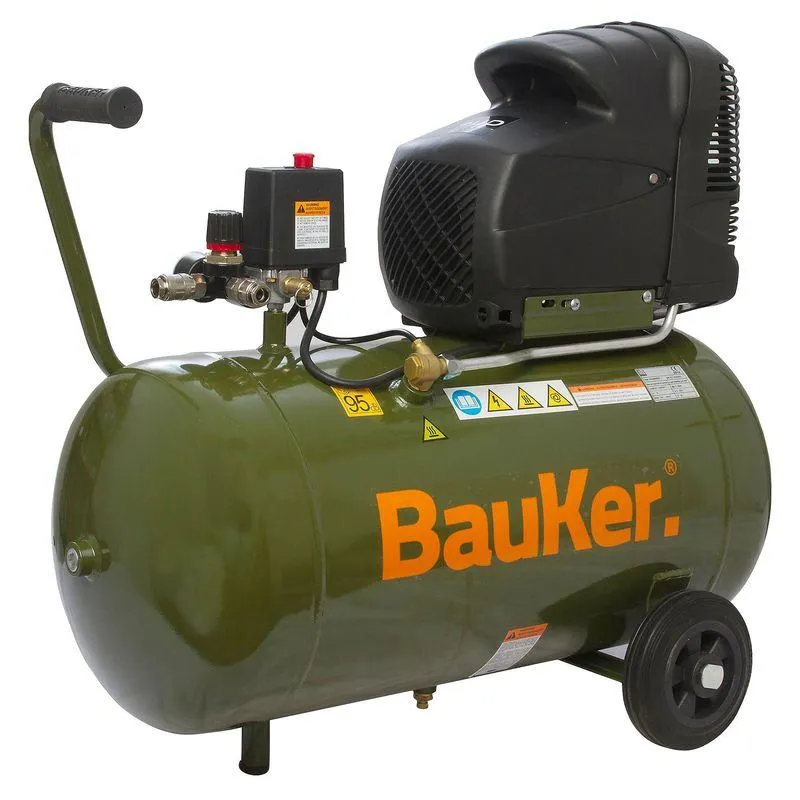 Compresor De Aire Eléctrico Bauker 2HP 50 Lt