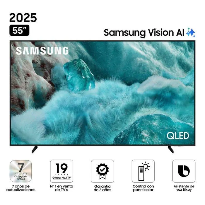 Televisor Samsung QLED 55" Visión AI Smart TV QN55Q7FAAGXPE Modelo 2025