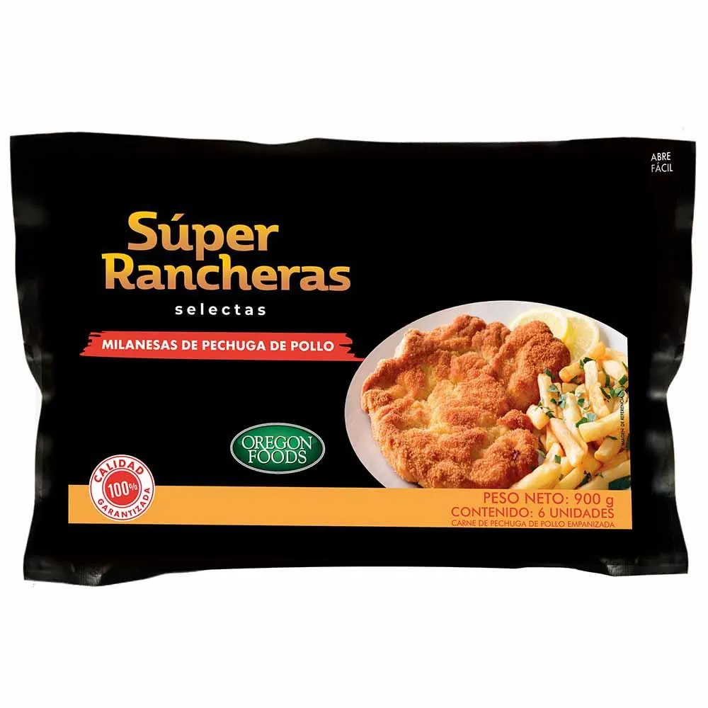 Milanesa de Pechuga de Pollo RANCHERAS Bolsa 900g