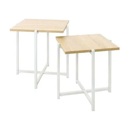 Set de 2 Mesas Auxiliares Tokio Blanco 40/35cm Orange