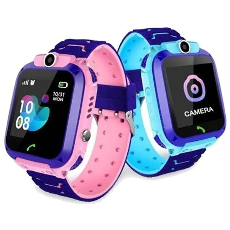 Pack 2 Smartwatch para niños Q12 Kids Con Chip Celeste Y Rosado
