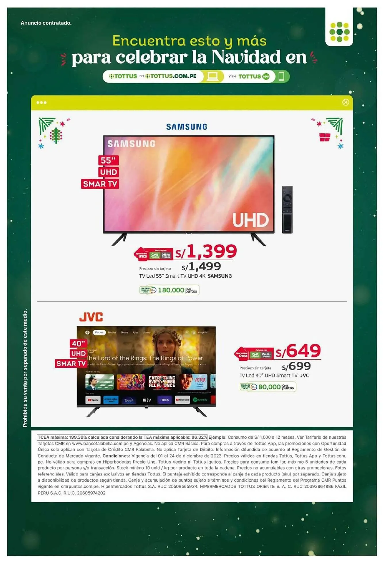 Catalogo de Catálogo Tottus 7 de diciembre al 24 de diciembre 2023 - Pag 12