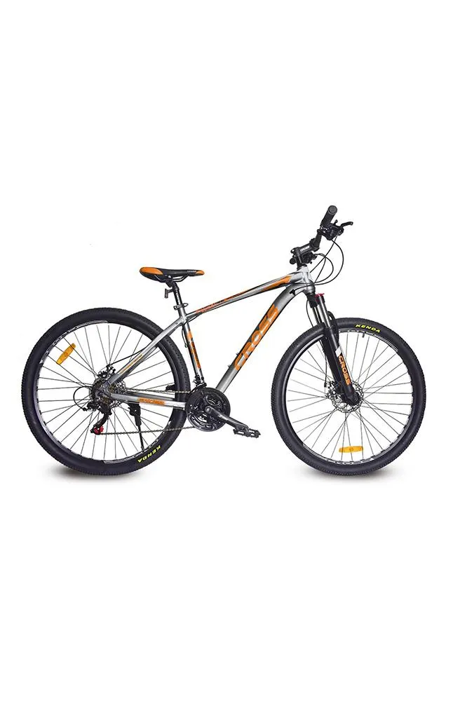Bicicleta montañera Cross 29" Cyclone 21V Gris y Naranja