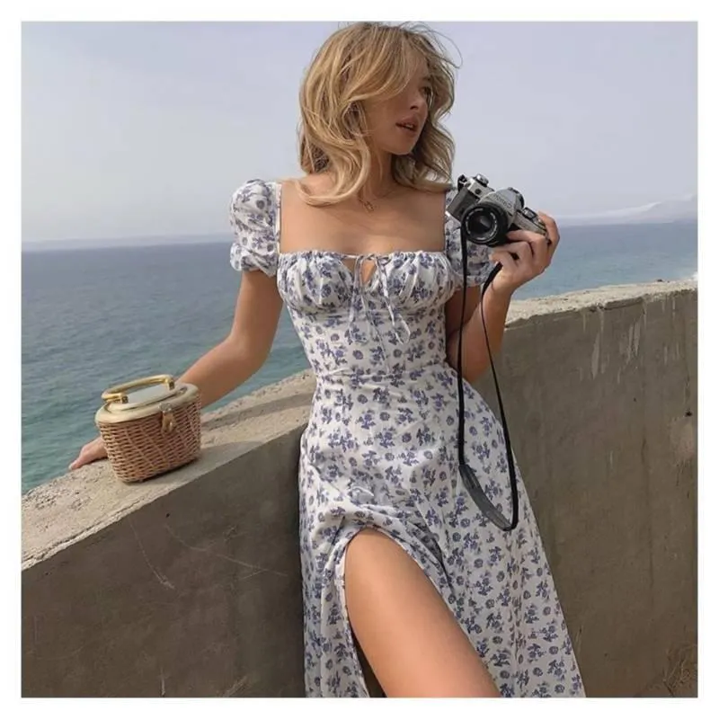 Vestido de espalda abierta para mujer - Blanco y Negro