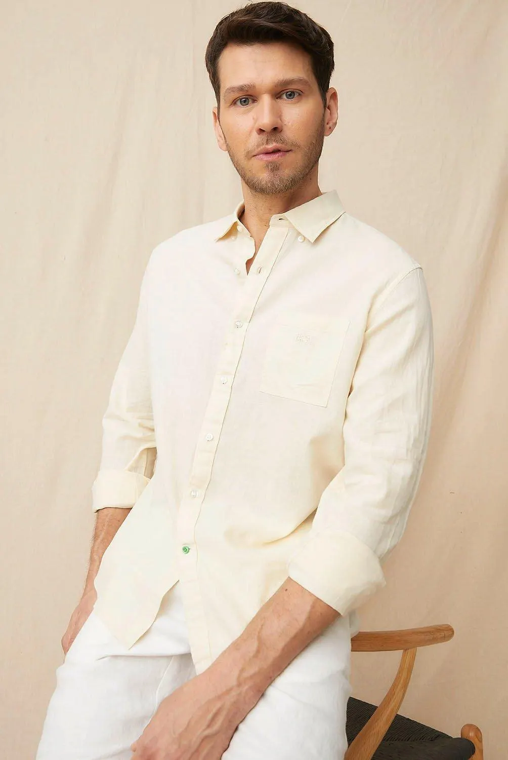 Camisa Manga Larga Lino Hombre La Martina