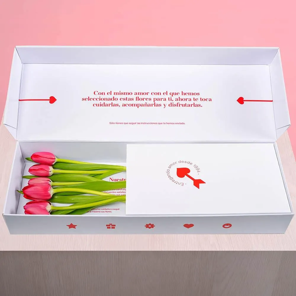 Caja Rosatel con 6 Tulipanes