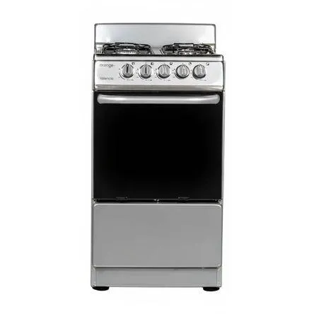 Cocina de pie a gas 20\" Valencia 4 hornillas Gris Orange
