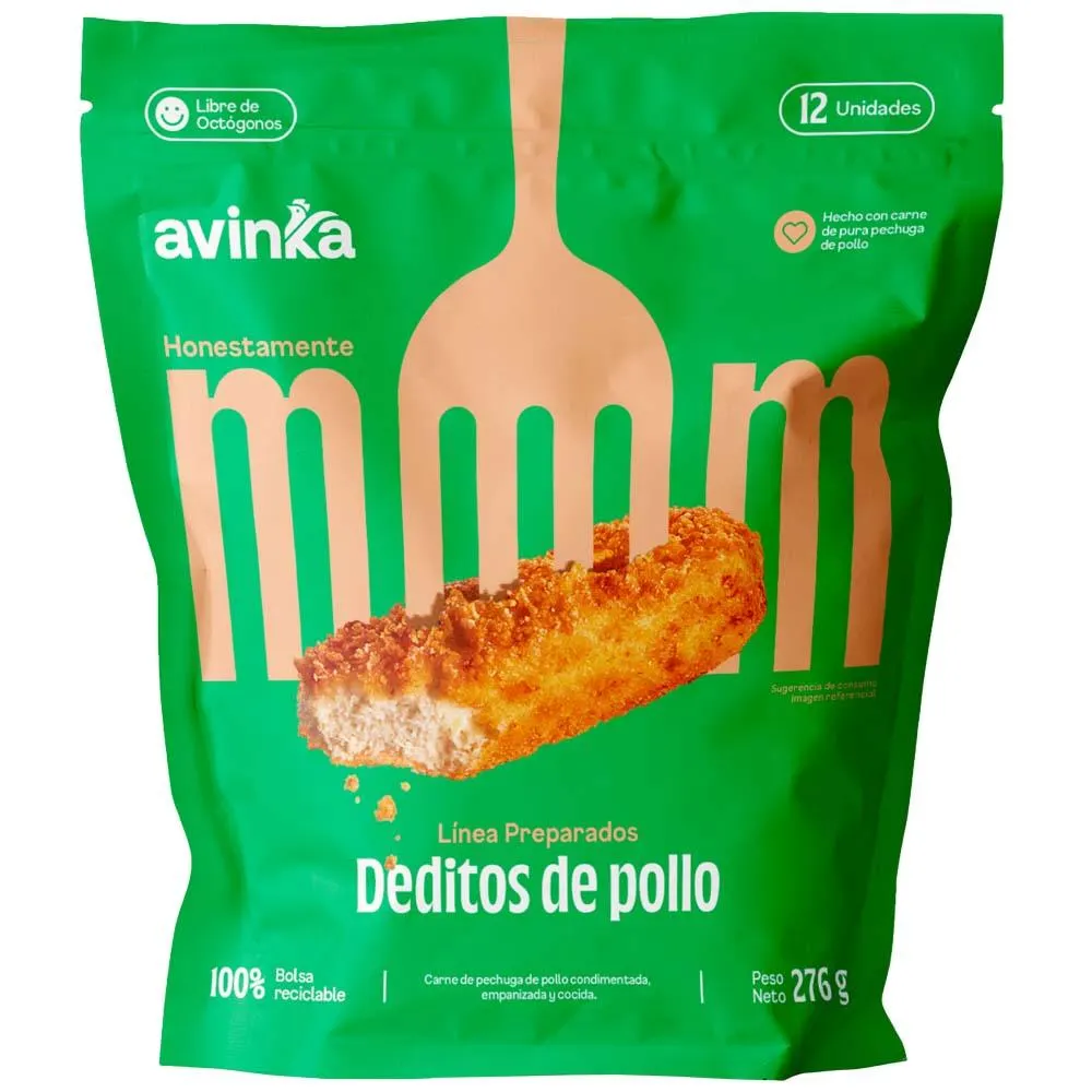 Dedos de Pollo AVINKA 270g Bolsa 12un x 270g