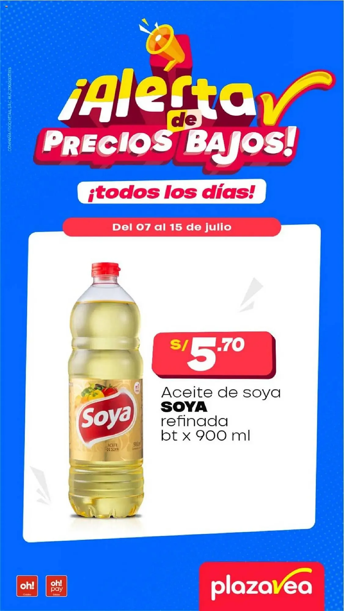 Catalogo de Catálogo Plaza Vea 7 de julio al 15 de julio 2025 - Pag 1