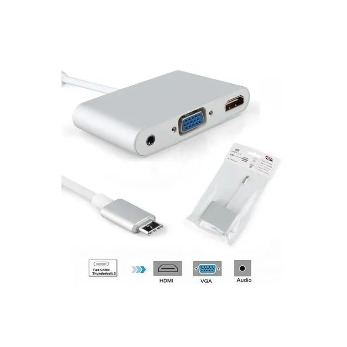 Convertidor Tipo C a HDMI VGA audio