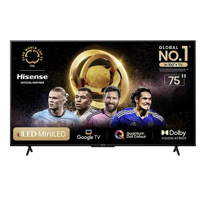 TV Hisense 75" QLED 4K UHD Google TV 75U6N