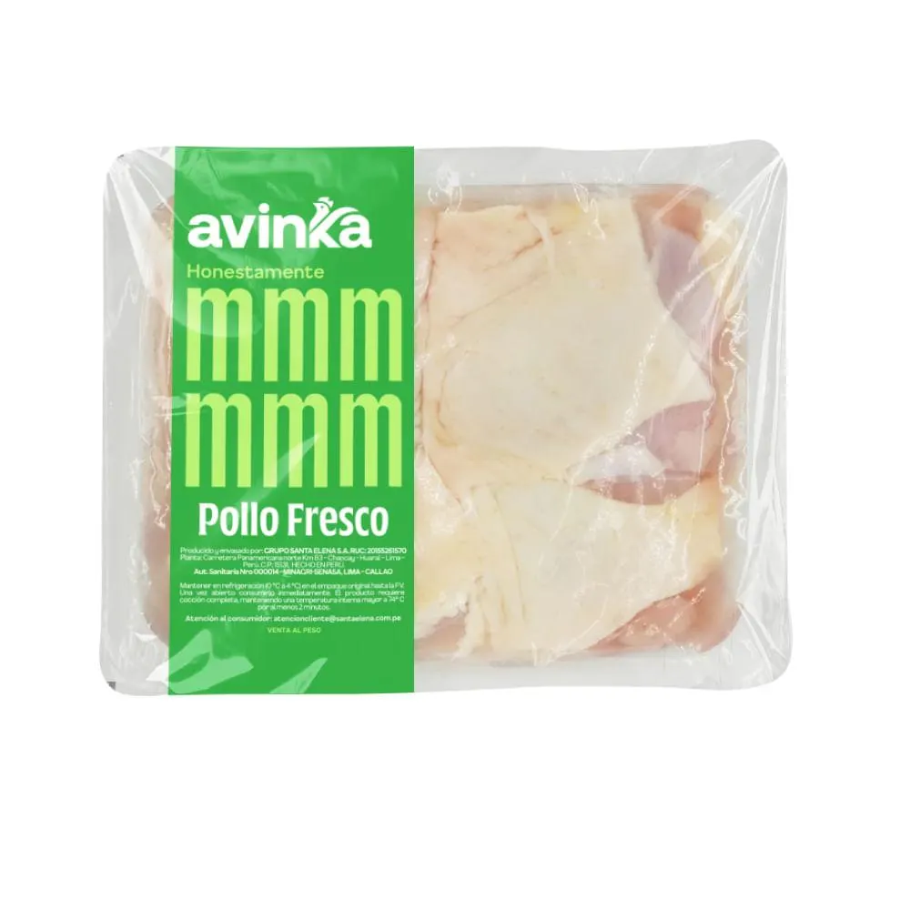 Muslo de pollo Avinka Paquete 1 a 1.1 kg