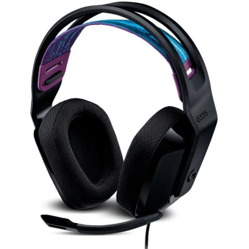 Audífono con micrófono Gamer Logitech G335 - negro