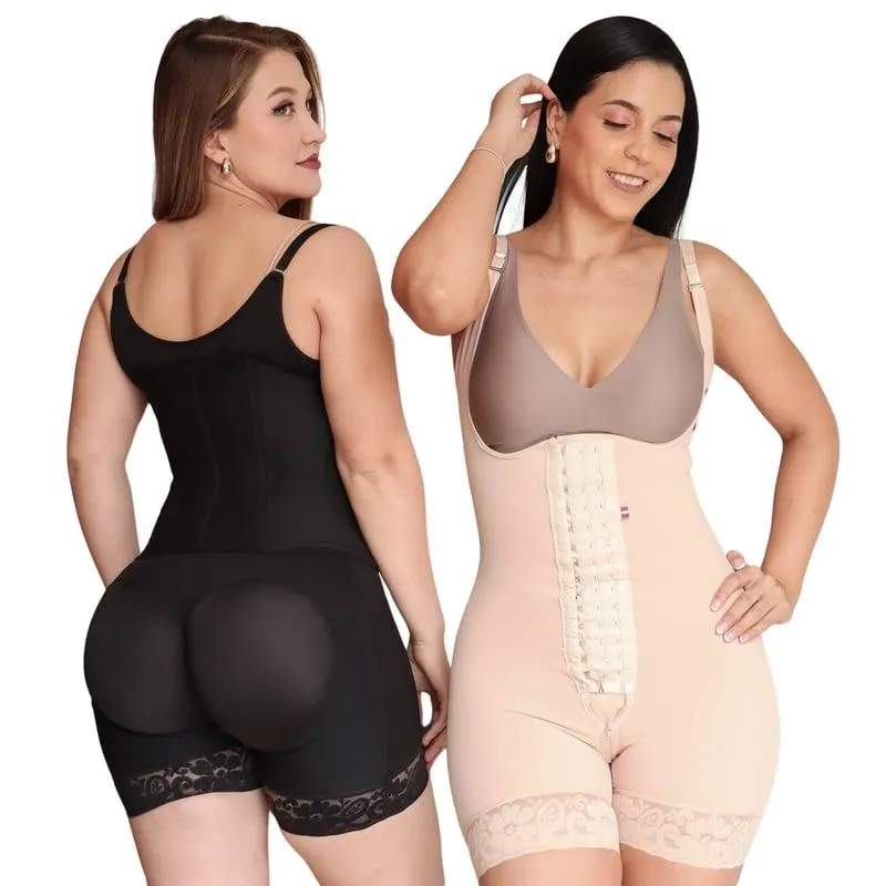 FAJA DOBLE COMPRESION CINTURA DE AVISPA CON ENCAJE