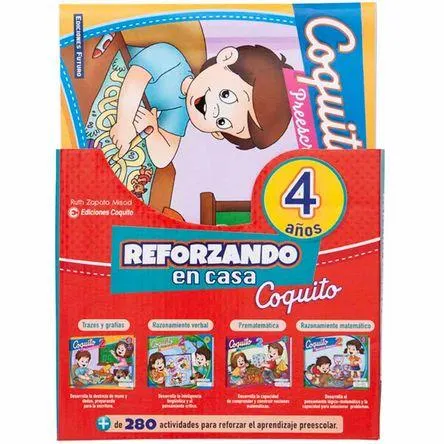 Libro Infantil COQUITO Reforzando en Casa 4 Años