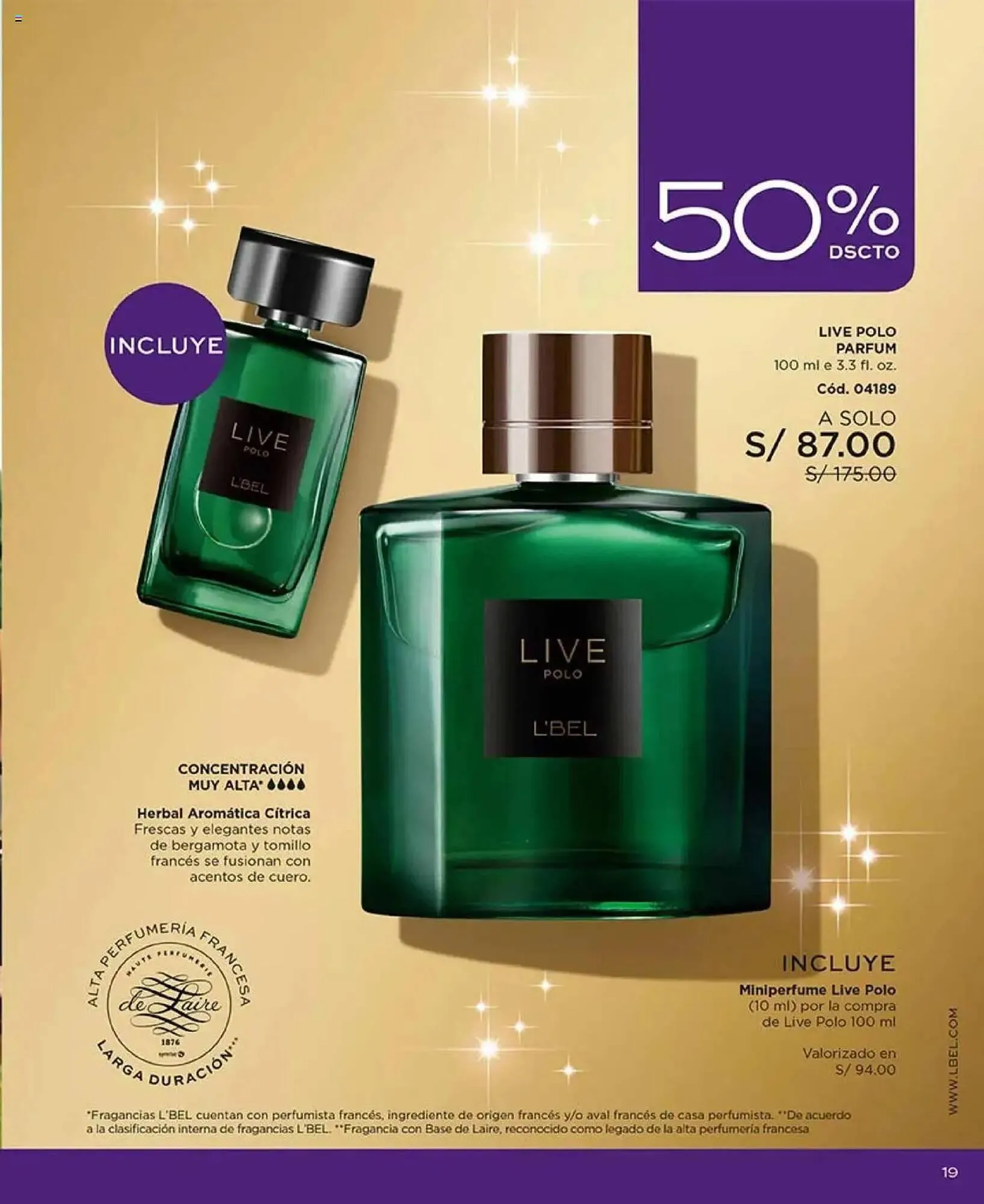 Catalogo de Catálogo L'Bel 18 de diciembre al 8 de enero 2025 - Pag 19