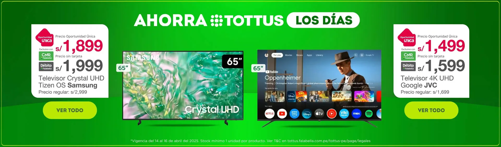 Catalogo de Catálogo Tottus 15 de abril al 30 de abril 2025 - Pag 1