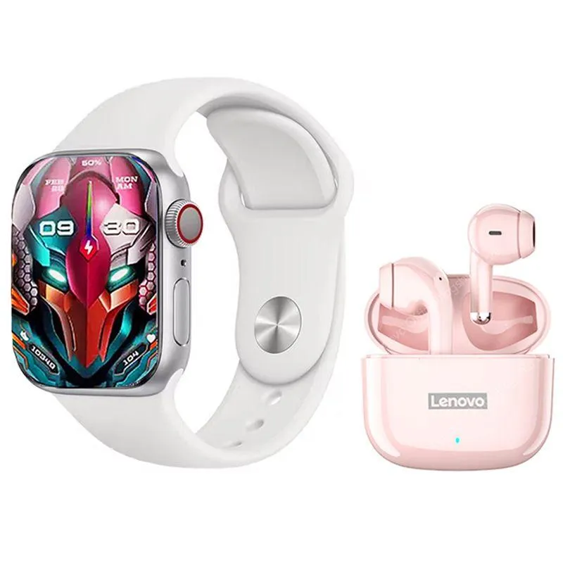 Auriculares Lenovo LP40 Pro-Rosa y Toumi Watch S9 Pro-W Reloj