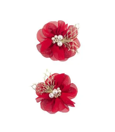 Ganchito Para Cabello Vania | Color Rojo