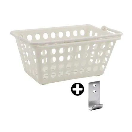 COMBO Cesta Orange Basic Blanco + Perchero Loft Mia Cromado Mate Sensea