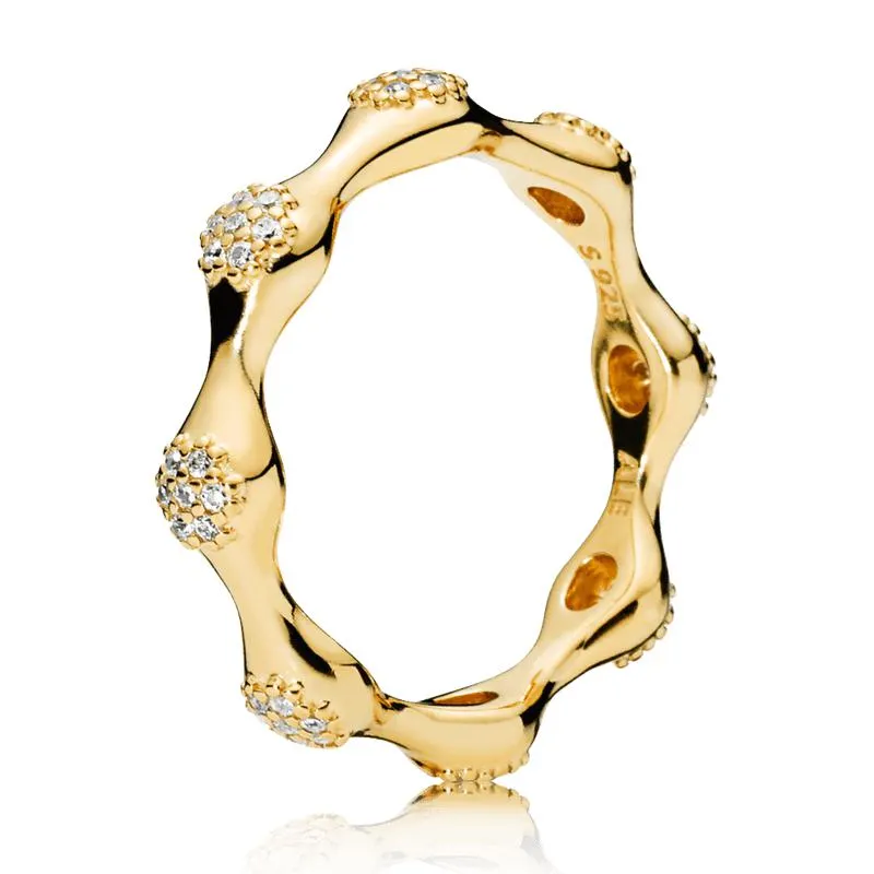 Anillo Cápsulas de amor modernas de pavé Recubrimiento en Oro de 14k