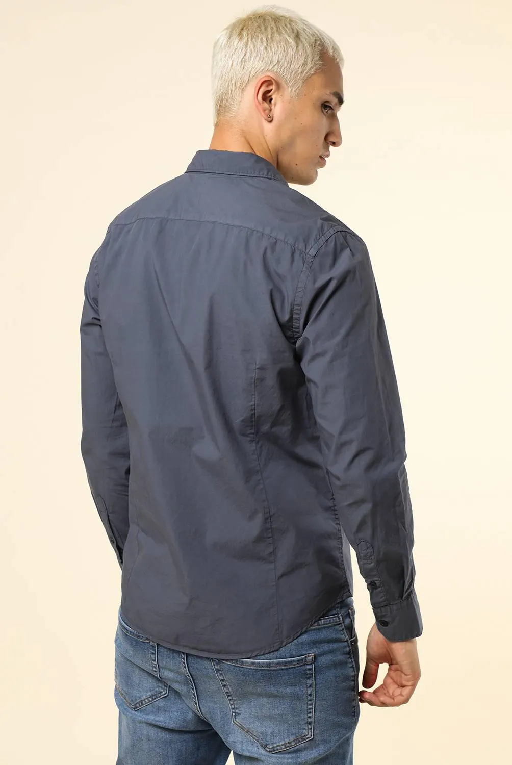 Camisa Manga Larga 100% Algodón Hombre Mossimo