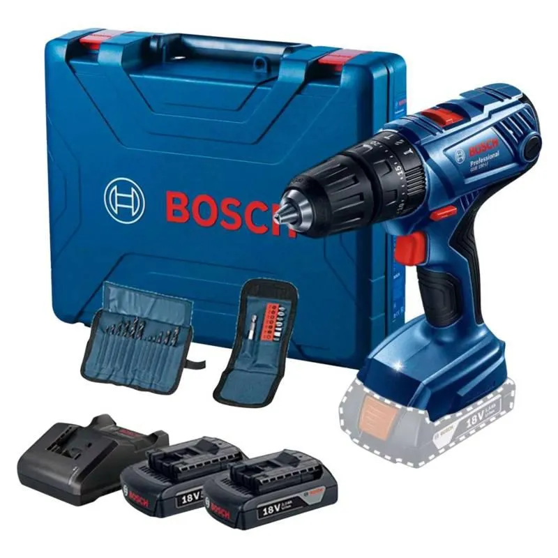 Taladro Percutor Inalámbrico ½? 18V Bosch + 23 Accesorios