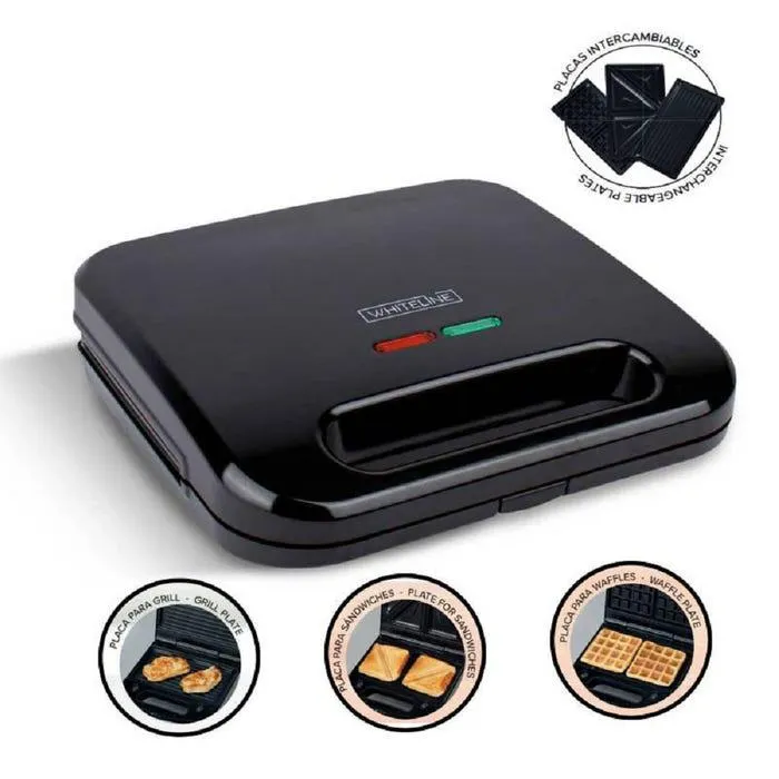Sandwichera Whiteline 3 en 1 H403