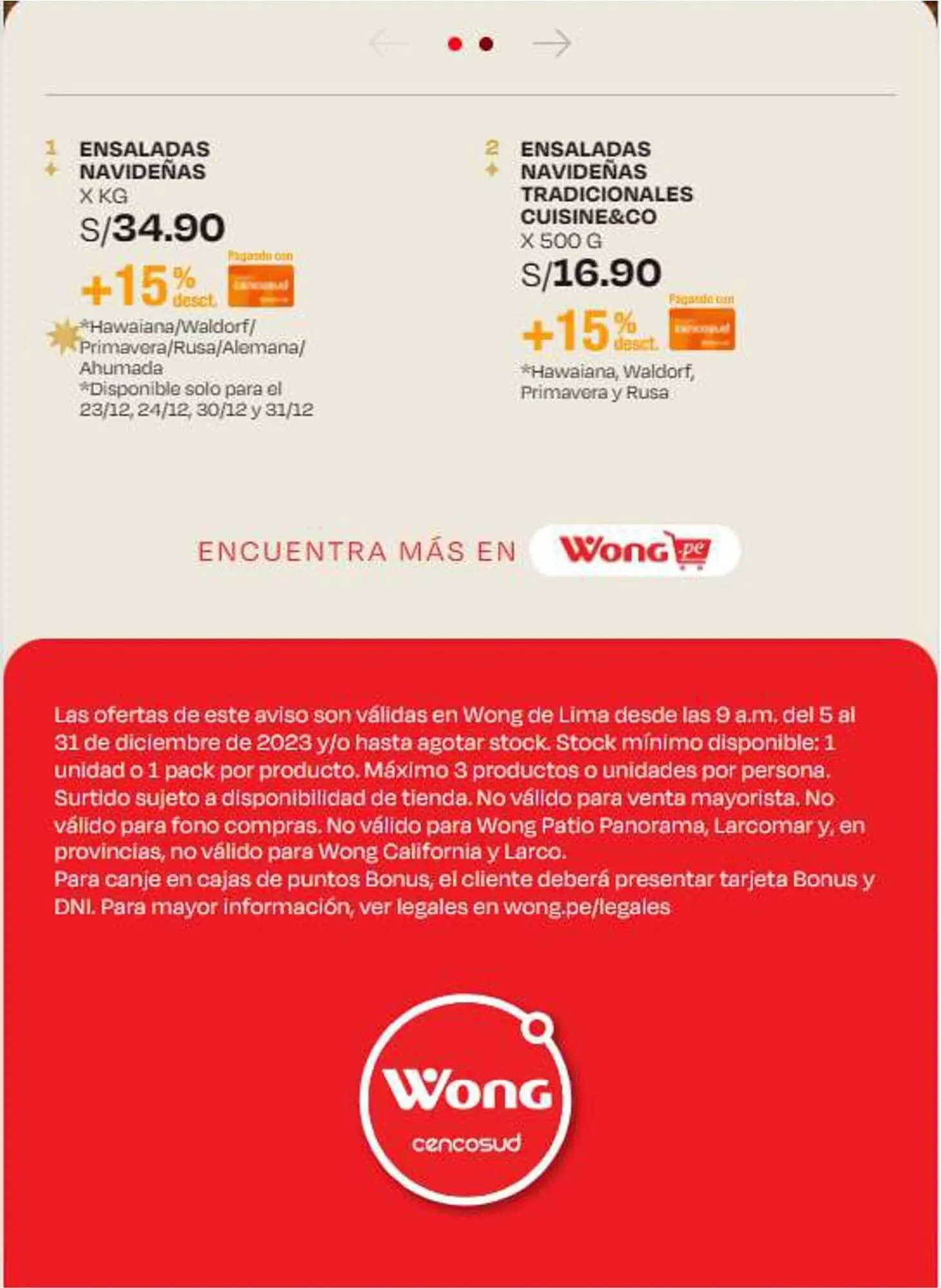 Catalogo de Catálogo Wong 6 de diciembre al 31 de diciembre 2023 - Pag 2