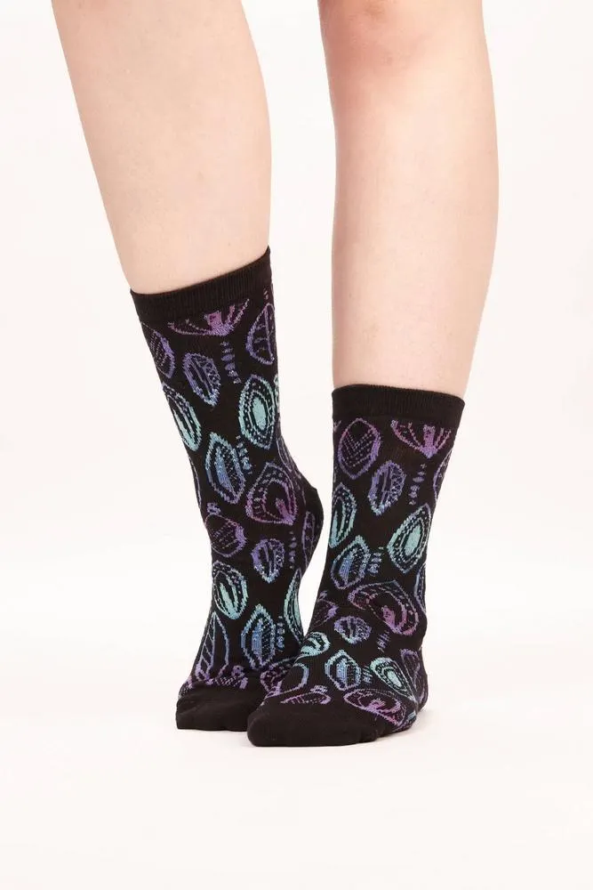 BIPACK CALCETÍN MUJER 99MP283 ALGODÓN NEGRO 2