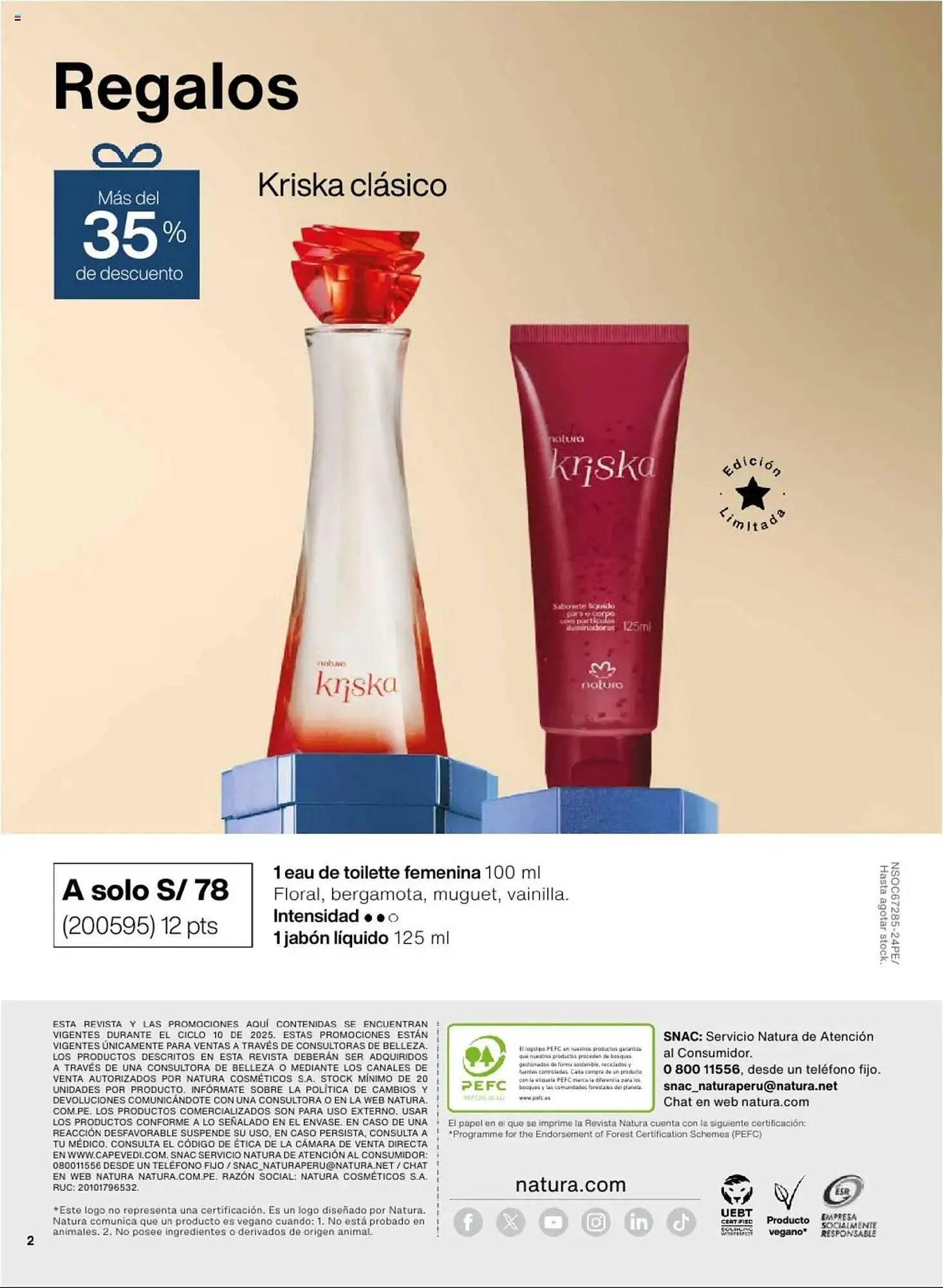 Catalogo de Catálogo Natura 24 de mayo al 19 de julio 2025 - Pag 336