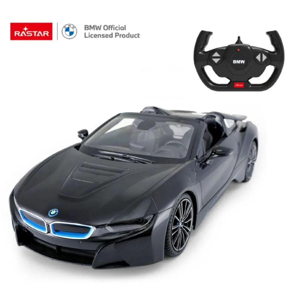 Auto A Control Remoto Rastar Bmw I8 Roadster Negro A Escala 1:12