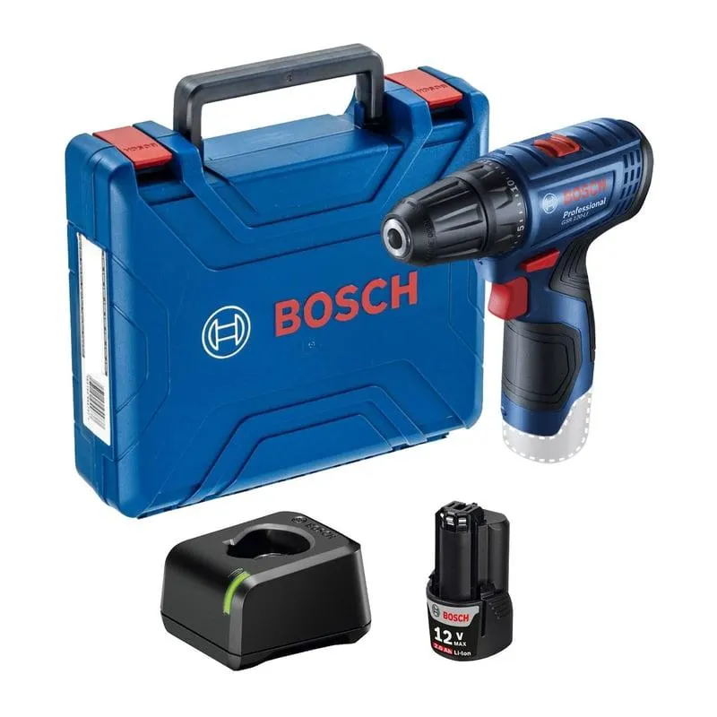 Taladro atornillador 12V Bosch GSR 120-LI + 1 batería + maletín de plástico